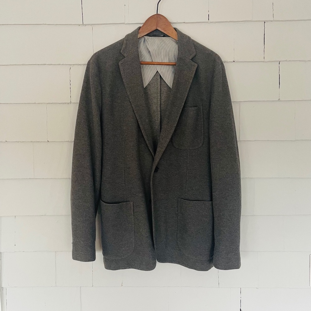 Banana Republic Modern Slim Fit Jacquard Sport Coat Gray Mens 44R